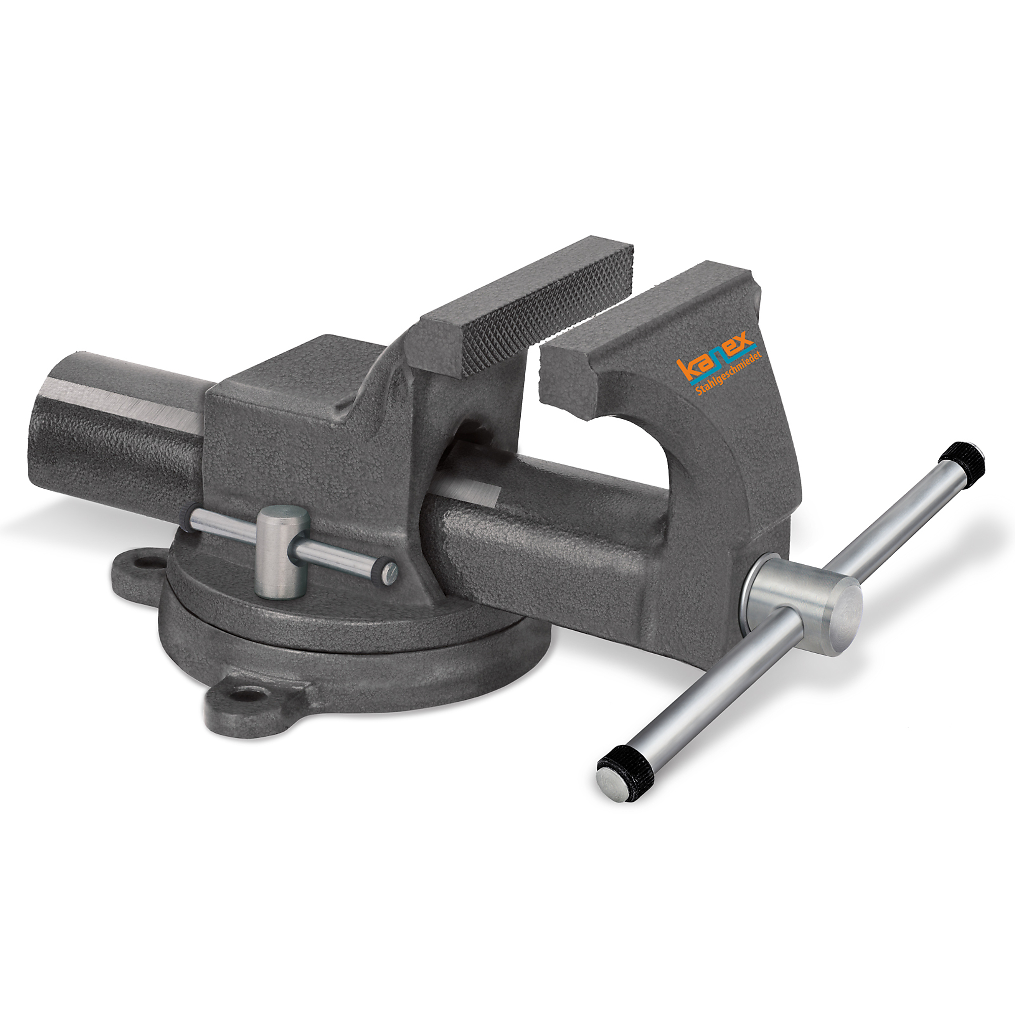 KANCA, KANEX BENCH VISE WITH SWIVEL BASE 125 MM - 5in., Jaw Width 5 in, Jaw Capacity 6 in, Model# Kanex Bench Vise